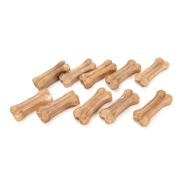 10Pcs/Lot Dog Toys Bones Hot Crystal Leather Pressing Bone Chews Snack
