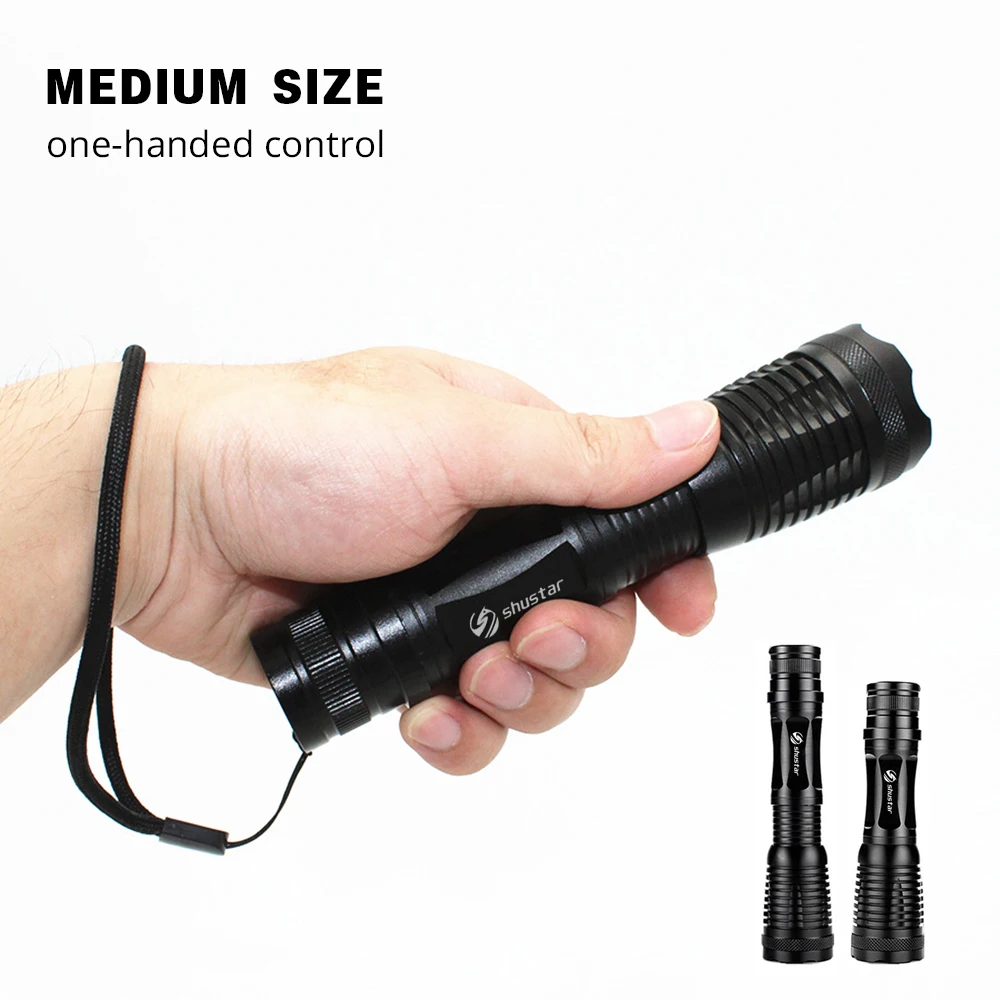 Waterproof bicycle light 5 lighting mode super bright LED flashlight zoom high quality bicycle accessories using 18650 battery