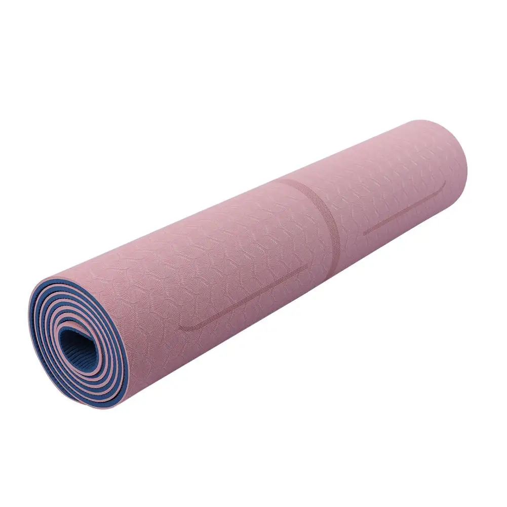

TPE Double-layer Two-color Body Line Yoga Mat Men's And Women's Environmental Protection Fitness Yoga Mat Quickly Absorb Sweat
