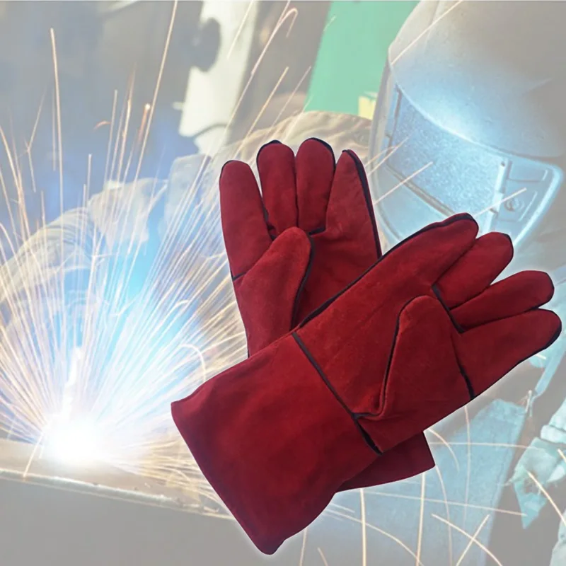 

Leather Welding Gloves Heat Resistant Arc Tig Mig Heavy Duty Welder Gloves Safety Protective Garden Fireplace Barbecue Gloves