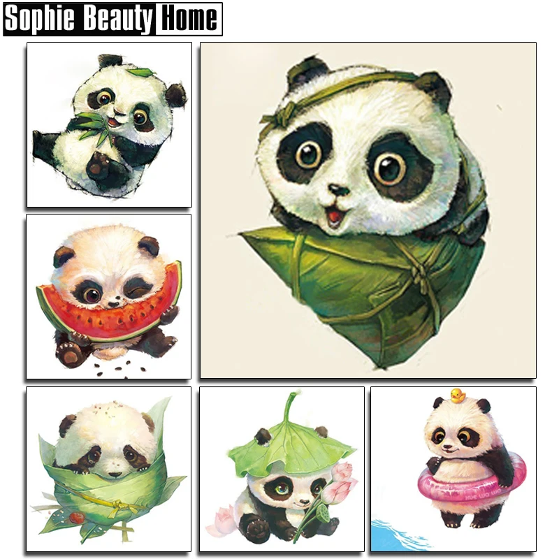 

DIY Diamond Painting Cross Stitch Diamond Mosaic Needlework Crafts Animal Cute Pandas Full Diamond Embroidery Home Decor 188209