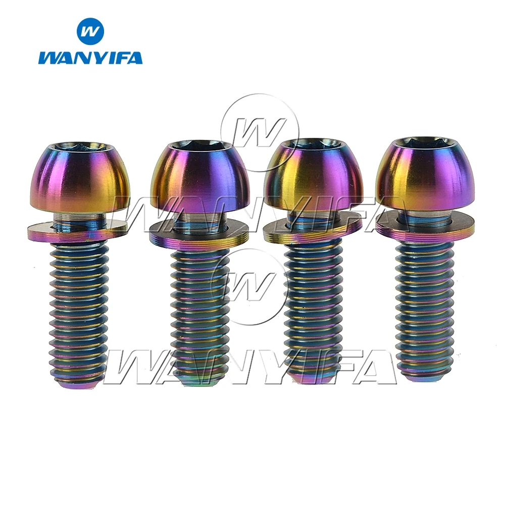 

Wanyifa Titanium M6 x18mm Ball Allen Head Bolt with Washer for Shimano Bicycle Disc Brake Caliper pack of 4