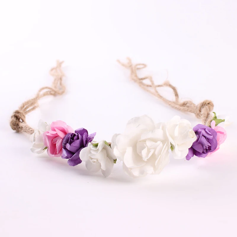 

Cute Newborn Baby Girls Toddler Kids Flower Crown Headband Hairband Photo Prop Girl Gift