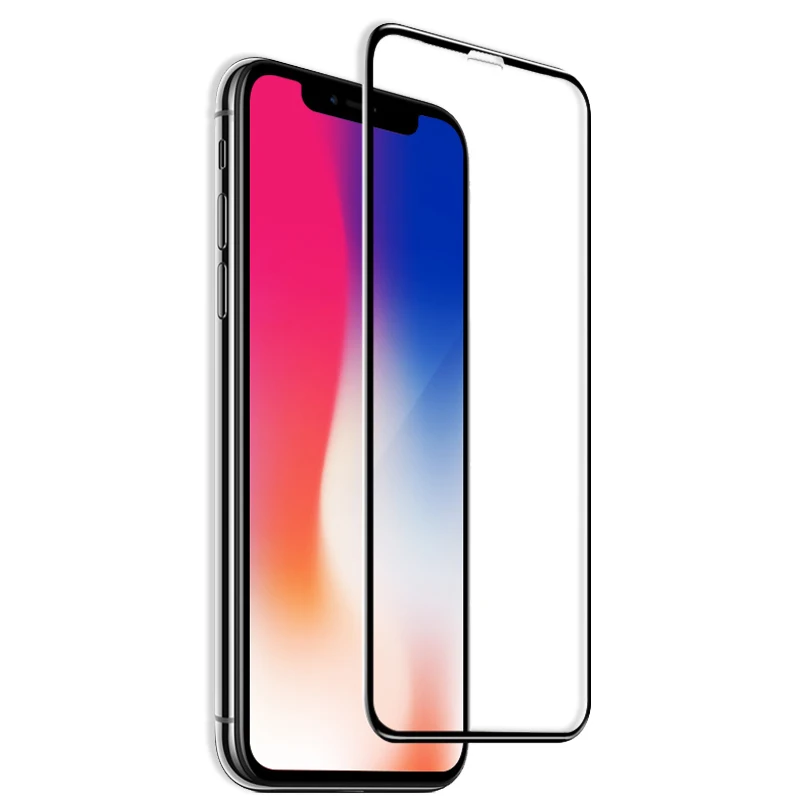 6D 9 H HD vollständige abdeckung aus gehärtetem glas für iphone 7 plus 6 s plus 8 plus x glas film