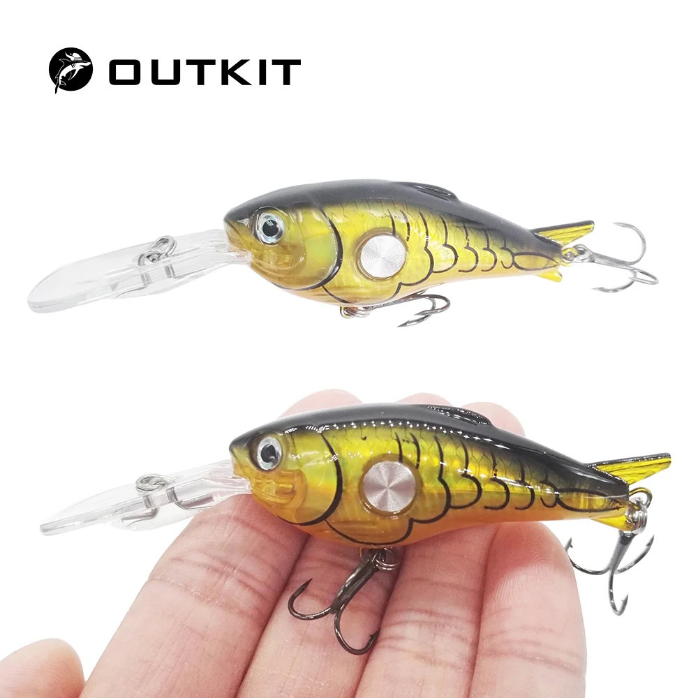 OUTKIT Crankbait 55 мм 10 г 1,8-3,9 м 1 шт. жесткие рыболовные приманки плавающие воблеры Кривошипные жесткие приманки Крючки морская ловля карпа