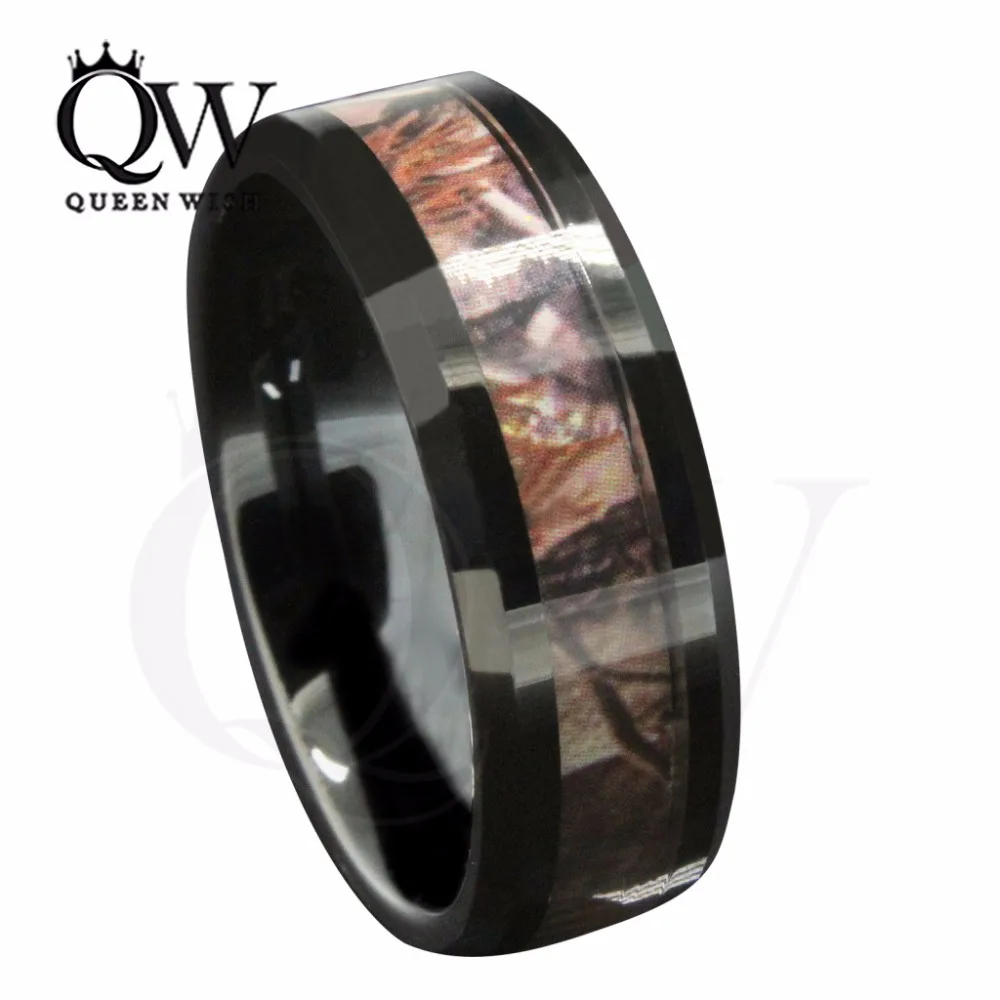 Aliexpress Queenwish 6mm 8mm Black Tungsten Wedding Bands Aliexpress Queenwish 6mm 8mm Black Tungsten Wedding Bands Men S Red Forest Camouflage Camo Hunting Engagement Rings Size 6 13 From Reliable Ring