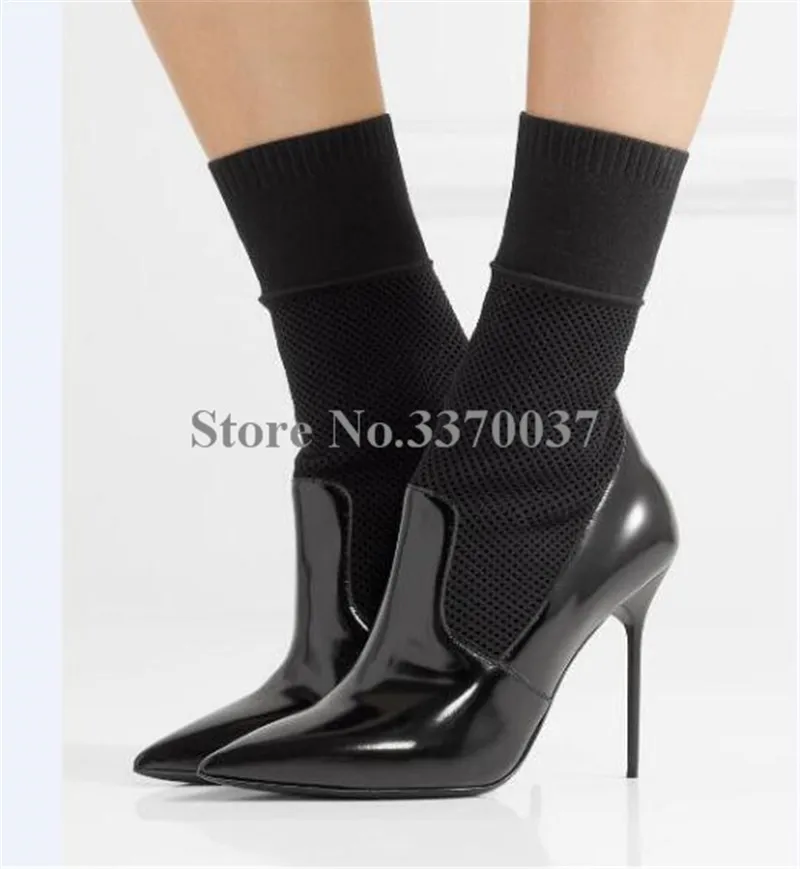 pointed toe black heeled boots