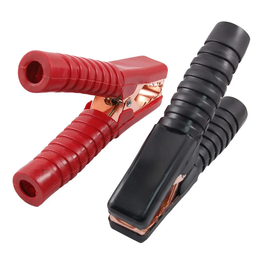 2 Pcs Insulated Boots Car Battery Alligator Clip Black Red 200Ain