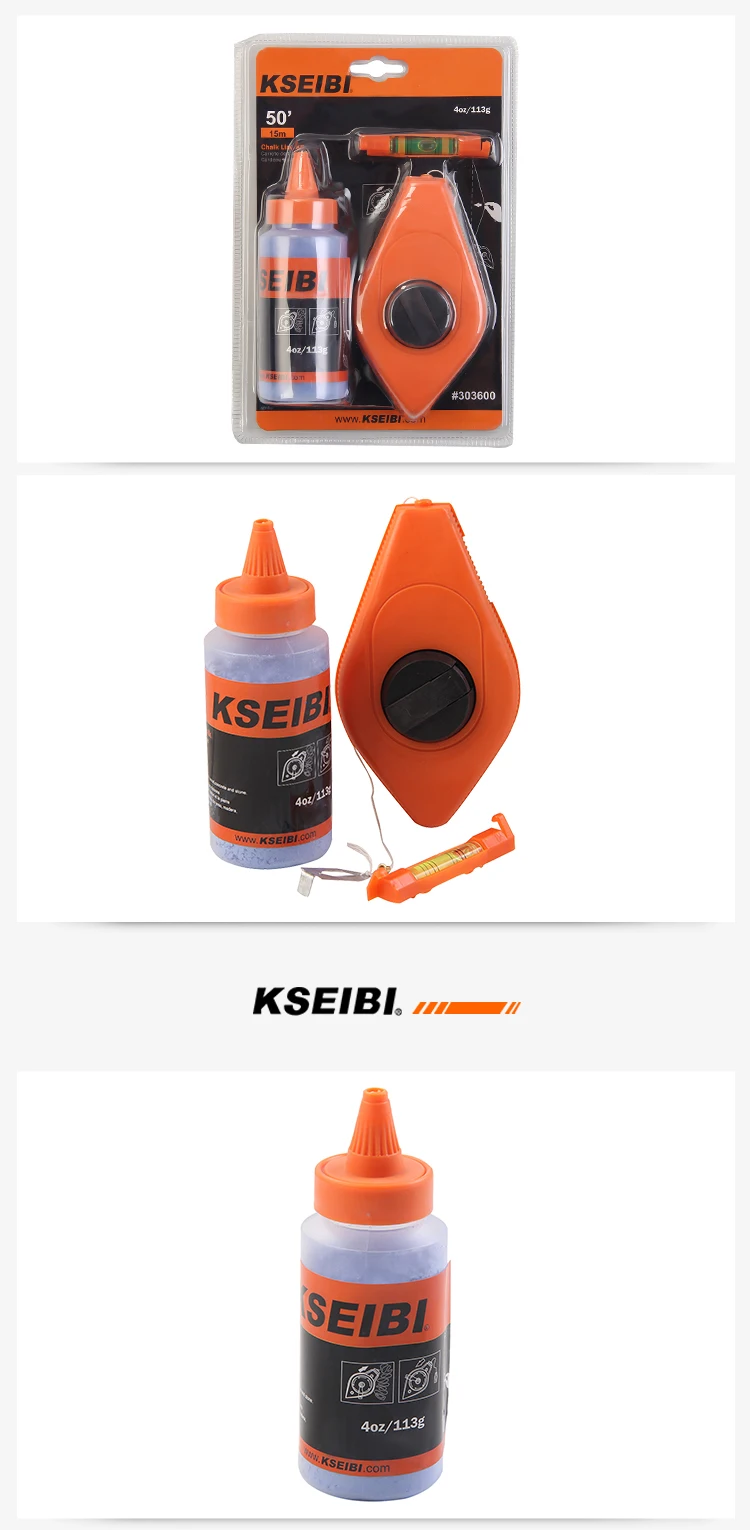 KSEIBI 303600 Professional 3 шт. меловая линия катушка набор с пополнения порошок