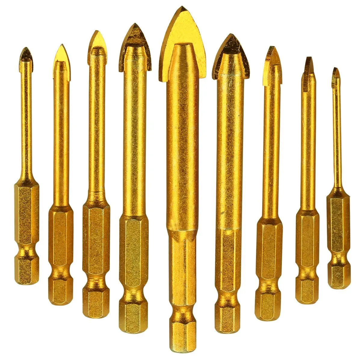 Buy 9 pcs. Tile Drill Ceramic Drill Set of Glass Drill