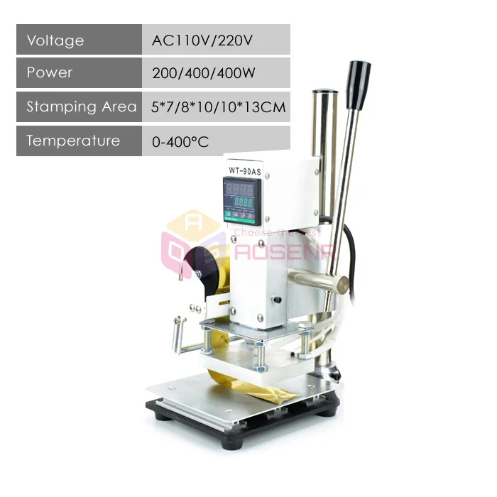 Ручная машина для горячего тиснения фольгой кожи бронзирующий принтер биговальная машина маркировочный пресс машина для тиснения