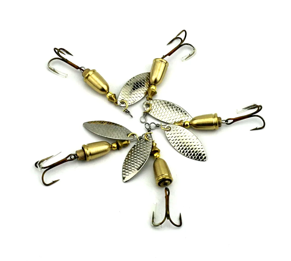 

5pcs 6.5cm 6g 6#hooks spinner spoon fishing lures hard metal sequin trolling pike peche fishing baits isca pesca fishing tackles