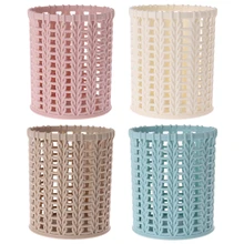 Plastic Home Office Organizer Cosmetic Table Box Rattan Desktop Storage Basket