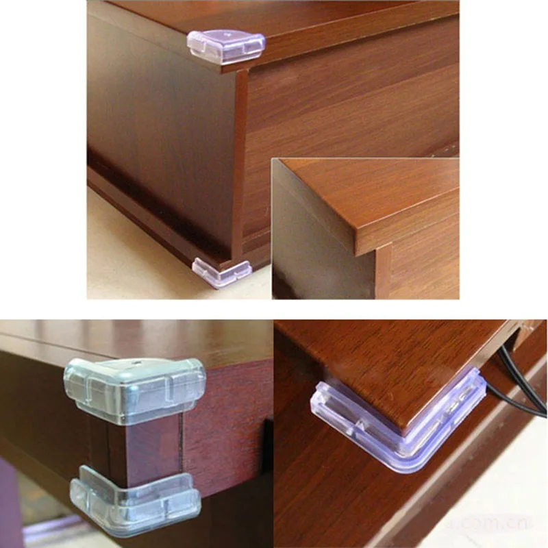 

4 Pcs/Set Soft Desk Corner Table Protector Baby Safety Clear PVC QP2