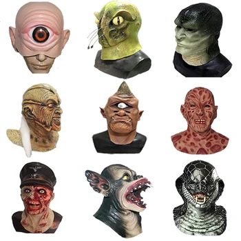 

Halloween Scary Horror Mask Creepy Adult Latex Rubber Costume Realistic Halloween Latex Mask
