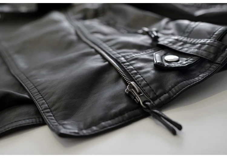 YAGENZ женский Дизайн Весна Осень pu кожаная куртка искусственная мягкая кожаная куртка черная с заклепками на молнии мотоциклетная короткая куртка 160