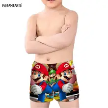 INSTANTARTS/Детские Летние плавки для мальчиков; коллекция года; Лидер продаж; купальные костюмы с принтом «Супер Марио»; пляжный костюм для серфинга