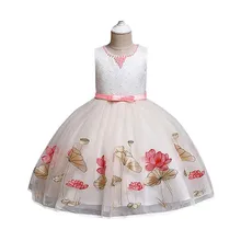 Flower Tutu Dress For Girls Dresses Kids Clothes Wedding Events Lace Girl Dress Birthday Party Costumes Children Clothing 4-9T girl summer dress kids clothes flower girls dress for wedding events party baby girl birthday dress children clothing red