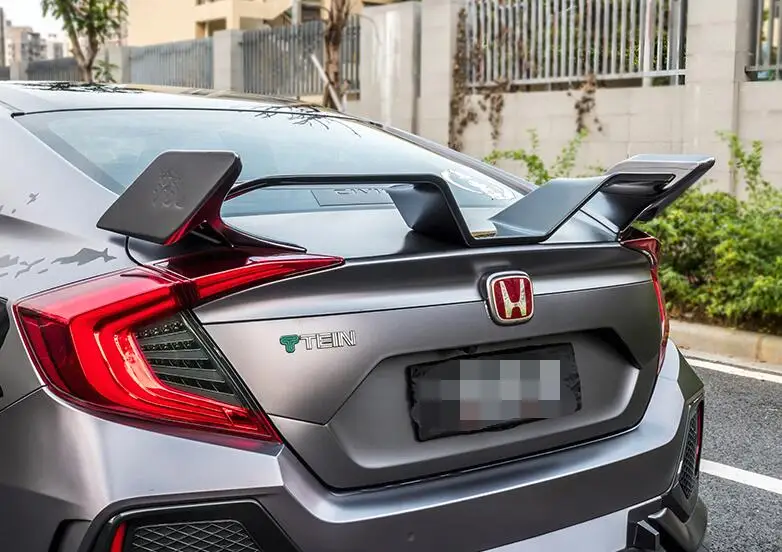 Для Civic спойлер- Honda Civic RK Высококачественная надрезаемая подкладка, ABS Материал заднее крыло автомобиля праймер цвет задний спойлер