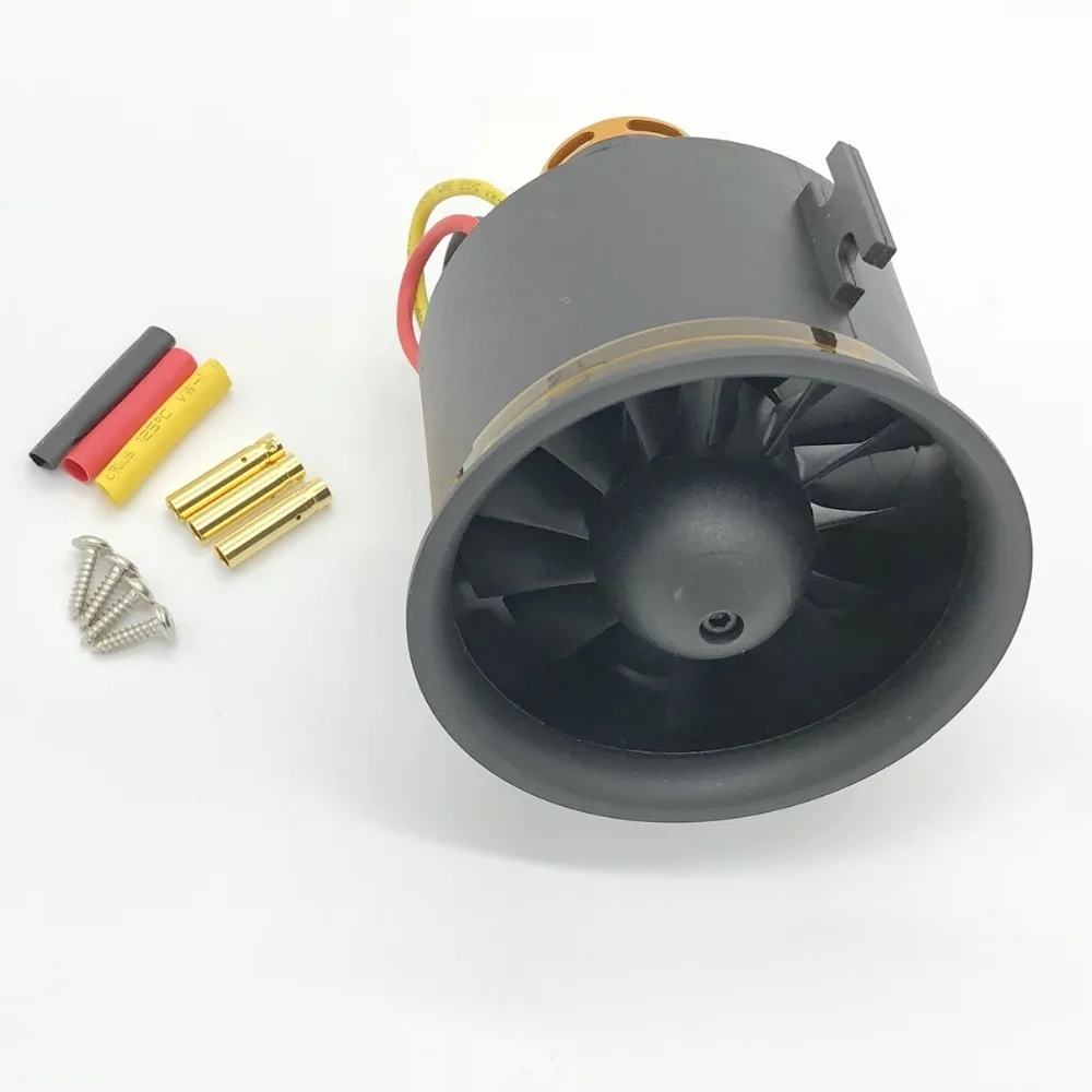 Freewing new 12 blades 70mm plastic EDF 2849-2850KV or (2428)3048-2150KV or 3048-2300KV  for rc edf jet plane model