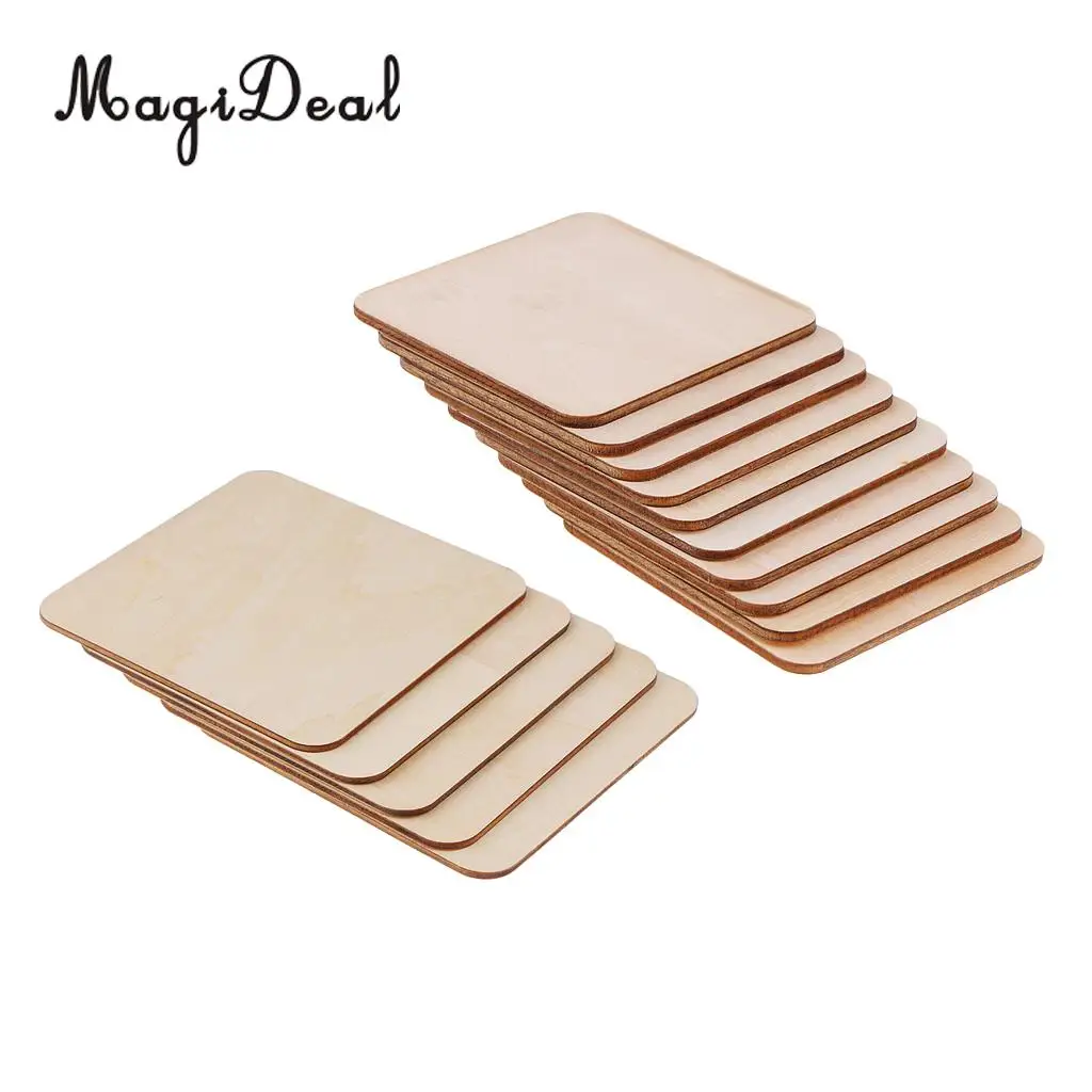 8 /12cm WOOD SQUARE Wood Cutout Craft Shape Unfinished DIY Plaque for Painting Art Crafts 15pieces