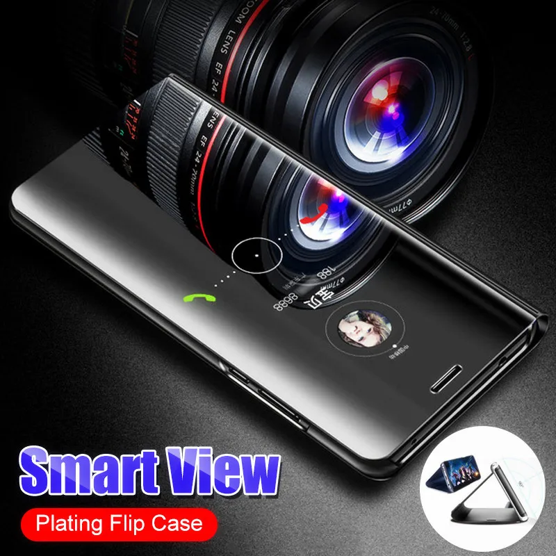 

Smart Mirror Flip Phone Case For Samsung GalaxyS7 S8 S9 S10 Plus S10e Note 9 8 A10 A20 A30 A50 M10 M20 M30 Shockproof Case Cover