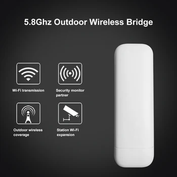 

2KM Outdoor Wireless Bridge WiFi Access Point CPE 300Mbps 5.8G Wi-Fi Remote Router Waterproof WIFI Extender Support HD cameras