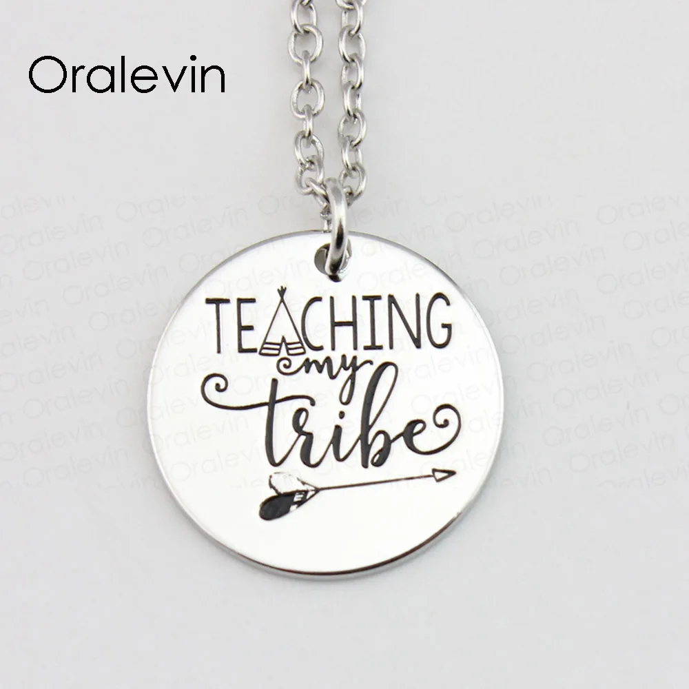 

TEACHING MY TRIBE Pendant Charms Necklace Gift Jewelry 10Pcs/Lot #LN481