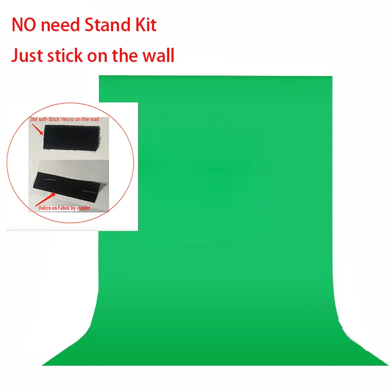 Нет необходимости Стенд Комплект 2x2 метра нетканый черный зеленый белый фото фон для фотостудии экран хрома ключ фон