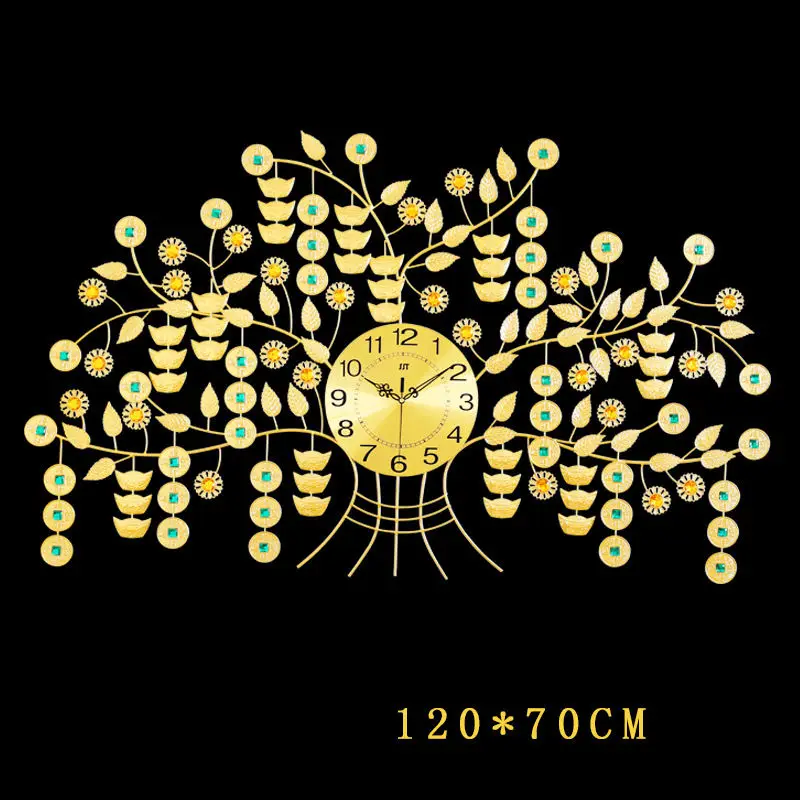 Роскошные хрустальные большие настенные часы современный дизайн наручные часы с деревом настенные часы домашний Декор Гостиная цифровой немой кварцевый креативный Klock - Цвет: 7