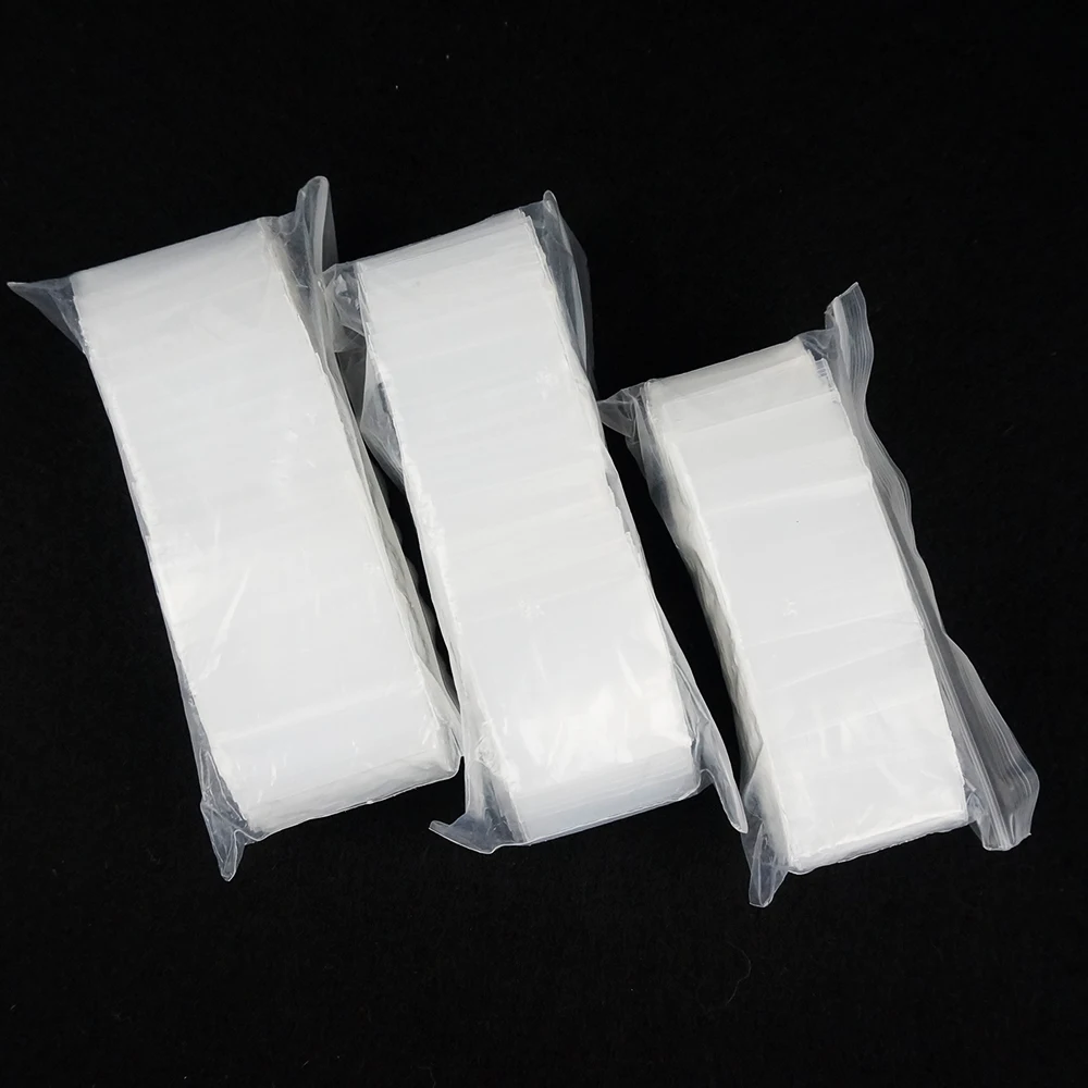 100pcs Extra Thick Transparent PE Zip Lock Bags Plastic Food Pouch Zipper Reusable Small Accessories Storage USB Battery Packing 6
