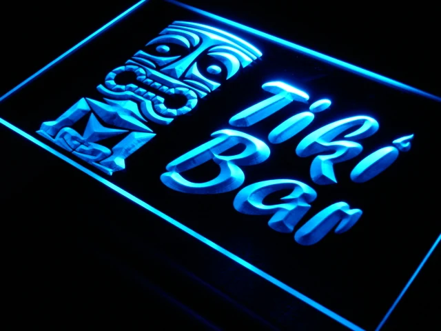 I298 Tiki Bar Mask Pub Club светодиодный неоновый светильник вывески вкл/выкл Swtich 20 + цвета 5