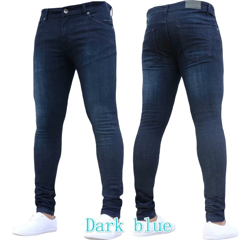 Мужские брендовые обтягивающие джинсы, повседневные брюки, джинсовые рваные джинсы, Мужские Стрейчевые узкие брюки размера плюс, уличная одежда, новинка