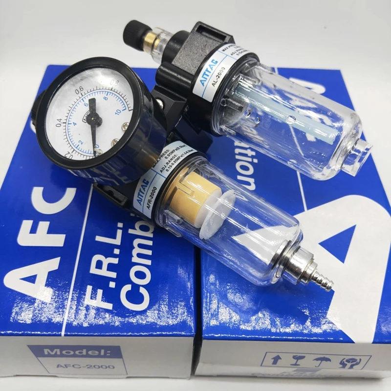 

AFC2000 G1/4" Air Filter Regulator Combination Lubricator ,FRL Two Union Treatment oil water separation AFR2000+AL2000