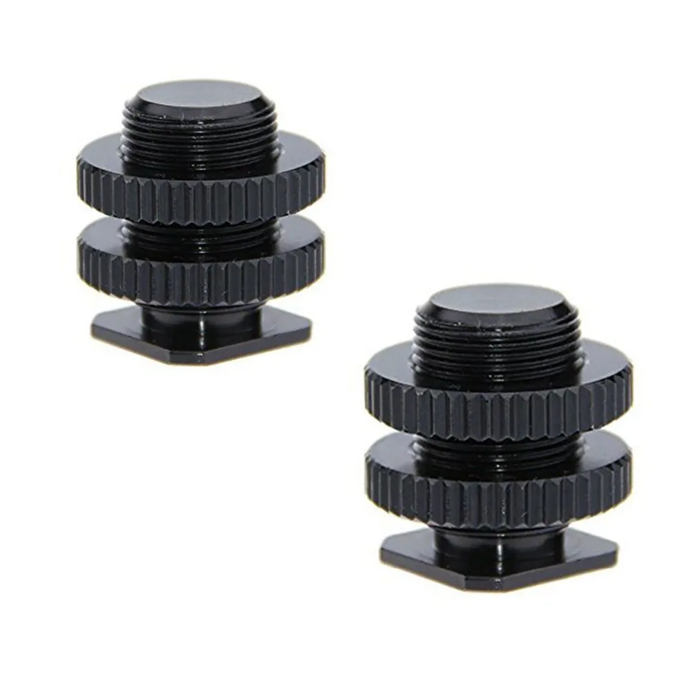 5/8 27 Male Threaded Cold Shoe Adapter To Hot Shoe For Microphone Mount