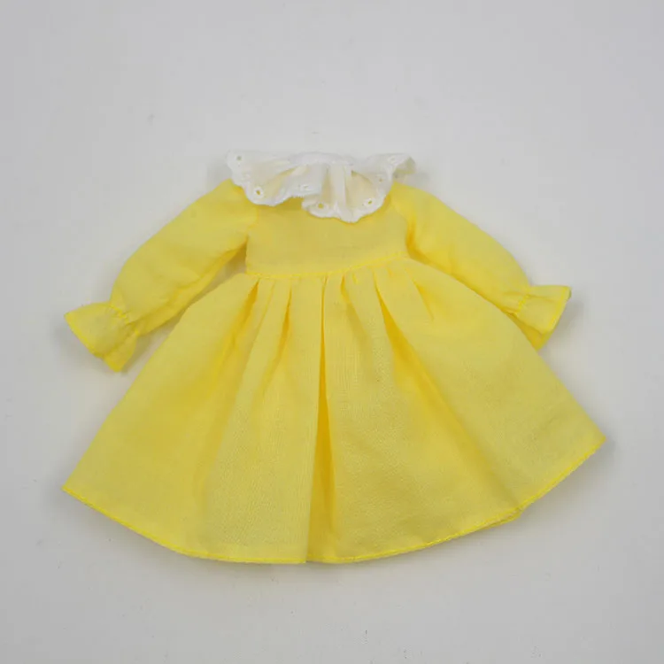 Блит маленькая кукла платье юбка принцессы костюм азон 6 очков подарок девушке - Цвет: 1yellow