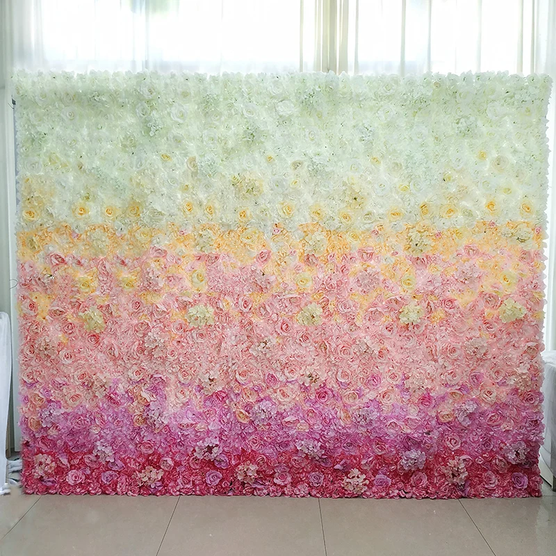 

60x40 cm Artificial flower wall background Wedding props supplies Wall decoration Arches silk flower Rose peony Window studio