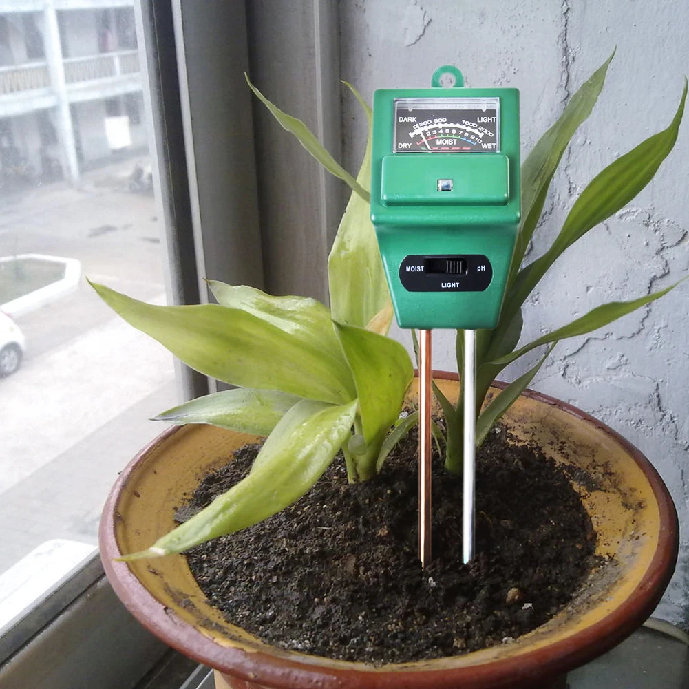 

3 in 1 Soil Water Moisture Light Analysis Tester Hygrometer Meter Light Detector Acidity PH Light Test Garden Plant flower #5