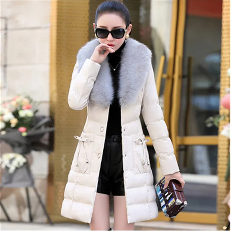 Blue Beige Chaud Coton Col Mode Haute Manteau light Survêtement Parker Femme Grand black Mince Arc D'hiver 53 De Qualité Femmes Uhytgf Cuir Pu Veste En Fourrure red f4BxxwZ