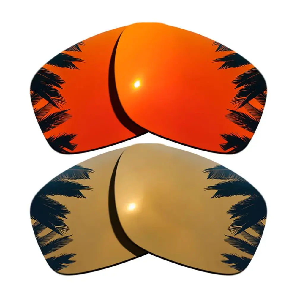 Поляризованные зеркальные линзы для замены покрытия для-Оукли ленточная рамка многоцветные - Цвет линз: Orange Red-Copper