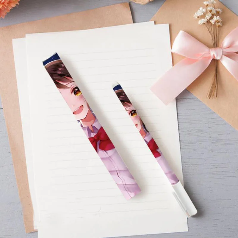 

1 Pcs Creative Gel Pen Your Name Girl Cartoon Comics Black Ink 0.5mm Creative Gel Pen Office School Supplies