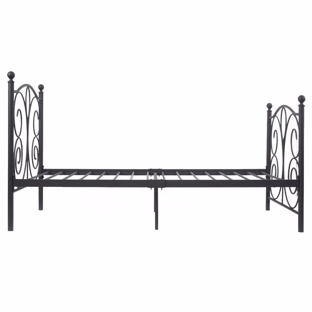 Goplus Black Steel Twin Size Metal Bed Frame Platform Foundation Portable Folding Kids Guest Bed Frame Home Furniture HW52380 Goplus Black Steel Twin Size Metal Bed Frame Platform Foundation Portable Folding Kids Guest Bed Frame Home Furniture HW52380