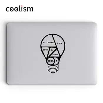 

Ideas Bulb Quote Decal Vinyl Laptop Sticker for Apple MacBook Pro Air Retina 11 12 13 14 15 inch HP Mac Book Skin Notebook Decal