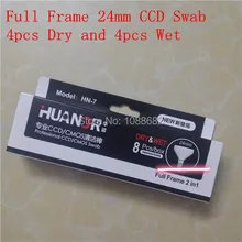 8PC/Box Dry&Wet Sensor Cleaner HuaNor CCD CMOS Full Frame Big 24mm Swab for Phone Tablet Handheld Game Player Laptop Camera Lens