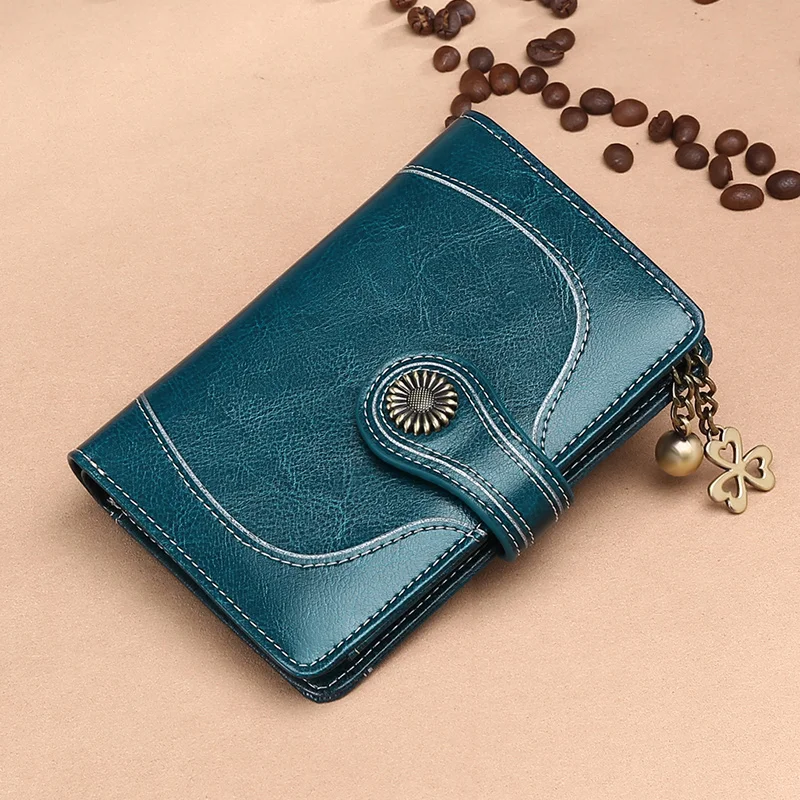 

SENDEFN brand boutique wallet new leather women's wallet tri-fold folding coin purse female large-capacity short wallet