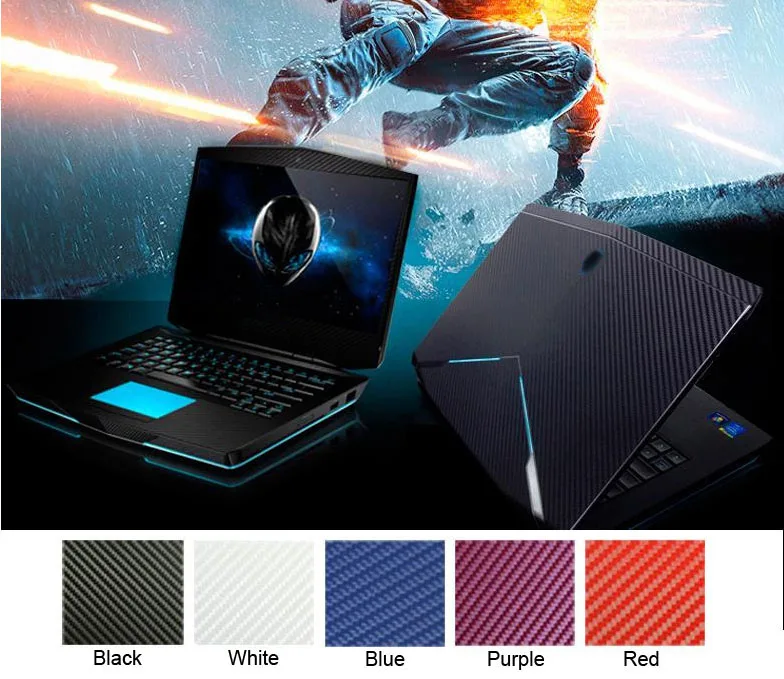 Защитная наклейка для ноутбука из углеродного волокна и кожи подходит Alienware 14 M14X