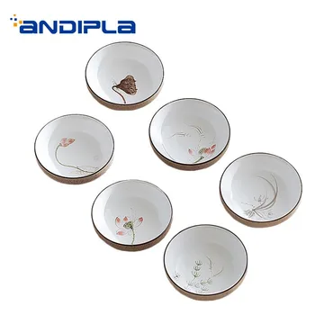 

2PCS/Lot 40ml Jingdezhen Puer Teacups Hand Painted Ceramic Pottery Small Bowls Office Master Tea Cup Home Art Drinkware Teaware