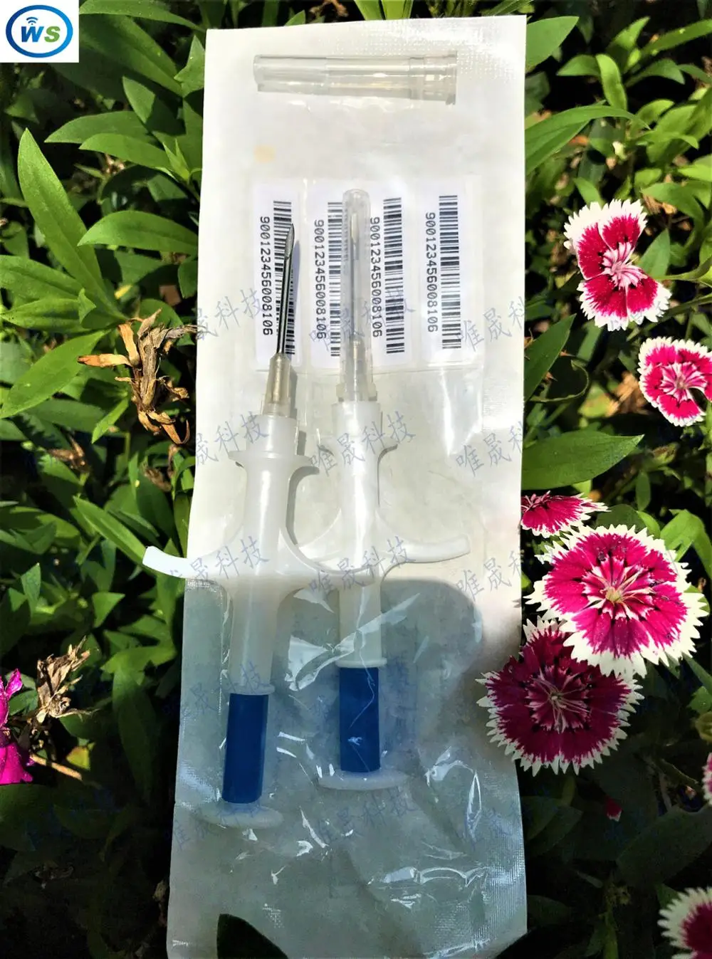 

1.4*8 20PCS/lot FDX-B ISO11784/785 RFID Id Injector Pet Glass Tag Microchip Syringe for animals Pig Cow Cattle Horse Dog Fish