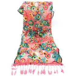 2018 Новый Модный женский длинный шарф с кисточками шаль кружевной шарф шарфы широкие решетки длинная шаль обертывание одеяло теплый