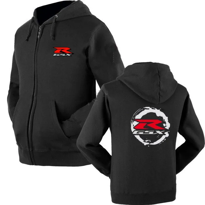 

Autumn new Mens zipper Hoodies Fashion Casual male gyms fitness SUZUKI R GSX print Sweatshirt Cardigan sportswear topcoat